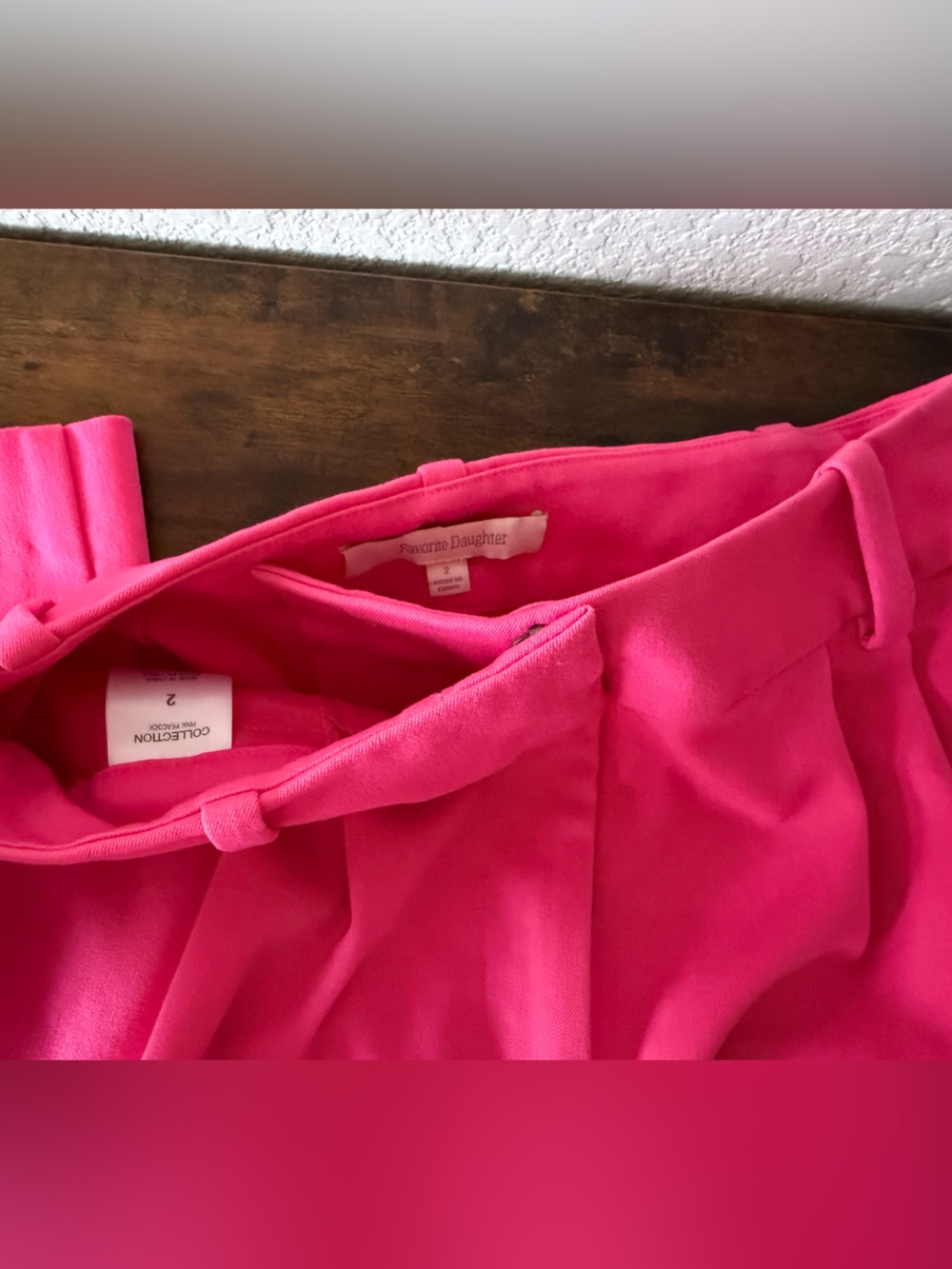 Favorite Daughter The Favorite Pant Pleat Pants in Pink Peacock Size 2 - Picture 3 of 8